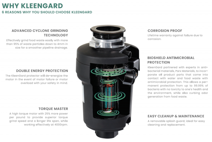 KLEENGARD SD500 FOOD WASTE DISPOSER – Builders Hardware